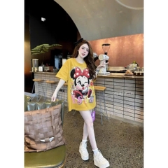 ÁO PHÔNG VÀNG FORM RỘNG HÌNH MICKEY TO NỮ SẴN