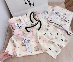 SÉT 2 BỘ GẤU NƠ CHẤM BI BÉ GÁI (SALE 70k)