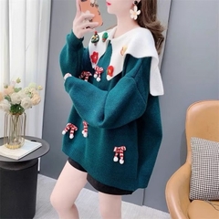 ÁO LEN NOEL XANH ĐỎ NỮ THU ĐÔNG SẴN