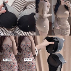 COMBO 2 ÁO NGỰC ĐEN XÁM NỮ