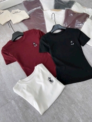 SET 3 ÁO ZIP NỮ CỔ TRÒN THÊU M.K CỘC TAY NỮ SẴN (SALE 125k)