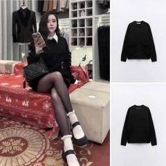 ÁO LEN NỮ ZR CỔ TRÒN TÚI 2 BÊN THU ĐÔNG SẴN (SALE 150k)