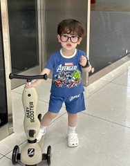 SET 2 BỘ CỘC TAY AVENGERS TONE XANH DƯƠNG BÉ TRAI