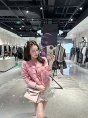 ÁO LEN CAẢDIGAN HỒNG MIU MIU NỮ