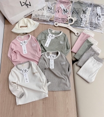 SET 2 BỘ DÀI SMILE TONE PASTEL BÉ TRAI BÉ GÁI SẴN