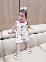 SET 3 BỘ SÁT NÁCH TONE ĐỎ BÉ GÁI( xả 109k)