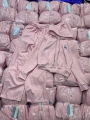 SET BỘ DÀI NỈ KÉO KHOÁ HỒNG THÊU NỮ THU ĐÔNG