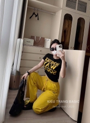 BỘ ÁO CHỮ QUẦN SUÔNG VÀNG NỮ(XẢ 99k)