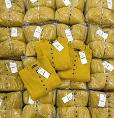 ÁO LEN VÀNG KHUY ĐEN DÀI TAY NỮ THU ĐÔNG