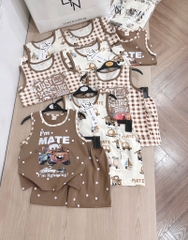SET BỘ BA LỖ Ô TÔ TONE NÂU BÉ TRAI