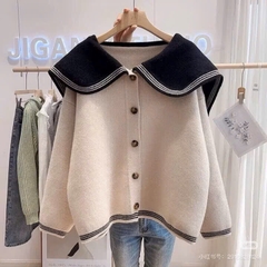 ÁO LEN CARDIGAN 2 MÀU CỔ THUỶ THỦ NỮ THU ĐÔNG SẴN