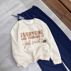SET NỈ HAI DA EVERYONE PHỐI CHỮ NÂU NỮ THU ĐÔNG SẴN