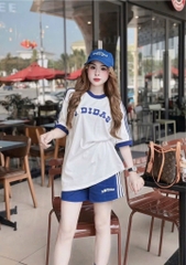 SET BỘ ADIDAS XANH COBAN NỮ