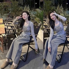 QUẦN DẠ CẠP LI DÁNG SUÔNG NỮ THU ĐÔNG