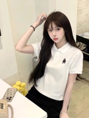 ÁO POLO THÊU GẤU SPAO KOREA NỮ SẴN (sale 115k)