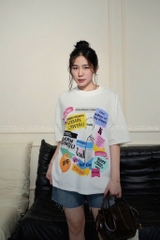 ÁO PHÔNG DECAL CHỮ NỮ