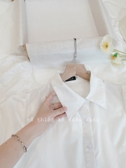 SƠ MI CỔ LỆCH TAY BỒNG (xả 55K)