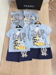 BỘ CHÓ CỨU HỘ G.A.P XANH TRỜI QUẦN SHORT XANH THAN CHO BÉ TRAI SẴN