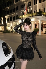 VÁY REN ĐÍNH HOA BÈO KÈM QUẦN SẴN