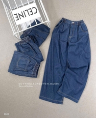 QUẦN BÒ SUÔNG XANH CHUN SAU 1 CÚC NỮ SẴN (SALE 105k)