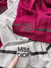 SET LEN LÔNG THỎ DIOR PHỐI SỌC CV XẾP LY 2 LỚP NỮ THU ĐÔNG SẴN