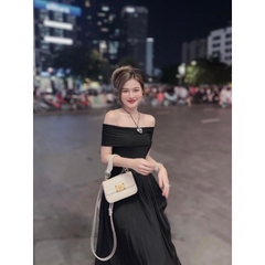 VÁY TRỄ VAI PHA THÔ
