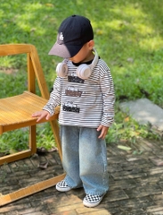 SET BỘ DÀI ÁO PHÔNG KẺ QUẦN BÒ BÉ TRAI SẴN(XẢ 89k)