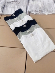 SET 2 ÁO XƯỚC CỔ TRỤ TÚI TRƯỚC DÀI TAY BÉ TRAI