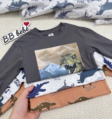 SET 3 BỘ DÀI TAY KHỦNG LONG BÉ TRAI