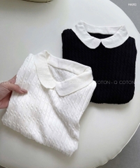 ÁO LEN DỆT CỔ SEN 2 MÀU NỮ THU ĐÔNG