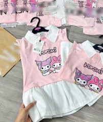 VÁY KUROMI HỒNG BABY CỔ ĐỨC CHO BÉ GÁI (SALE 45k)