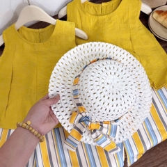 SET 3 CHI TIẾT BỘ SÁT NÁCH VÀNG BÉ GÁI KÈM MŨ SẴN(XẢ 59k)