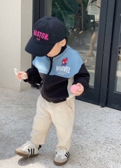 ÁO GIÓ DÀI TAY NHỆN MARVEL XANH ĐEN BÉ TRAI