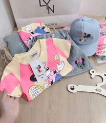 SET CHUỘT MICKEY DISNEY CỰC CHẤT KÈM MŨ BÉ GÁI(XẢ 75k)
