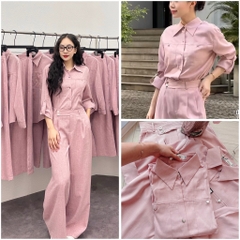 SET BỘ DÀI QUẦN SUÔNG LI ĐAI TAY DÀI CÁ LẬT NỮ THU ĐÔNG