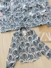 ÁO VOAN ZARA HOẠ TIẾT CÚC TRAI NỮ