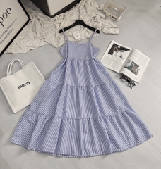 VÁY 2S MAXI KẺ SIU HOT (Xả 60k)