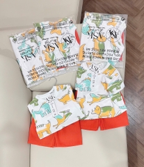 SET KHỦNG LONG QUẦN CAM BÉ TRAI SẴN (SALE 62k)