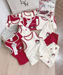 SET 3 BỘ SÁT NÁCH TONE ĐỎ BÉ GÁI( xả 109k)