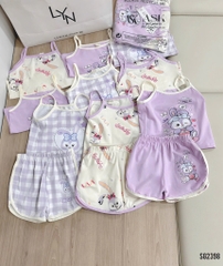 SET 3 BỘ 2 DÂY TONE TÍM BÉ GÁI