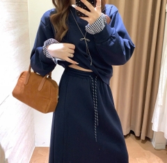SET ÁO CHÂN VÁY NỈ NỮ THU ĐÔNG
