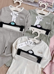 SET 2 BỘ DÀI SMILE TONE PASTEL BÉ TRAI BÉ GÁI SẴN