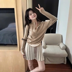 ÁO PHỐI CHUN SƯỜN 2 LỚP NỮ THU ĐÔNG SẴN (SALE 69k)