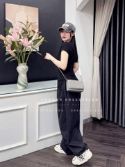 QUẦN BAGGY KAKI TÚI VUÔNG SAU NỮ SẴN