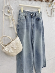 QUẦN JEANS NỮ LOE GẤU VẠT KIỂU