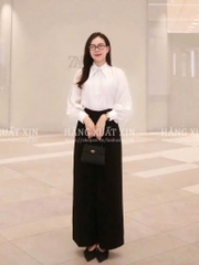 ÁO SƠ MI ZR LI DỌC CỔ CÁCH ĐIỆU NỮ SẴN (SALE 115k)