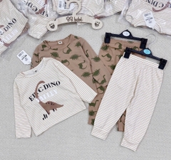 SET 2 BỘ DÀI KHỦNG LONG TONE NÂU BE SIÊU XINH