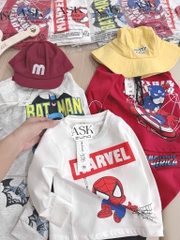 SET 3 BỘ DÀI TAY SPIDERMAN BATMAN BÉ TRAI SẴN
