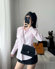 ÁO SƠ MI NỮ DÀI TAY THÊU NGỰA 3 MÀU SẴN (TRẮNG SALE 87k)