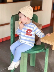 SET 3 BỘ DÀI COTTON Ô TÔ GẤU TONE XANH XÁM BÉ TRAI